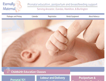 Tablet Screenshot of eternallymaternal.com